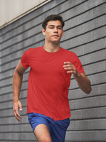 T-shirt blanc pas cher pour hommes en polyester à séchage rapide t-shirt de sport gym court t-shirt de créateur impression personnalisée logo t-shirt de fitness