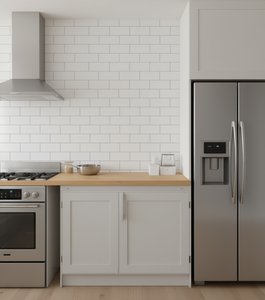 Mobiletto da Parete Sunique in MDF Laminato, Profondità 12-17,9 Pollici, Stile Moderno Contemporaneo per Cucina con Maniglia a Pomello - Product Image 2