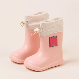 Bottes de pluie imperméables pour enfants, mignonnes, avec manchette en nylon réglable, antidérapantes, en PVC et EVA, pour le jardinage - Product Image 3