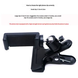 Điện Thoại Di Động Máy Tính Để Bàn Phổ Kim Loại Gimbal Mạnh Mẽ <span class=keywords><strong>Clip</strong></span> Xoay Cố Định Cơ Sở Nhiếp Ảnh Phụ Kiện Ống Sống Phát Sóng Khung - Product Image 4