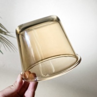 Amber Eco-vriendelijke Soda-Lime glazen soep- en fruitschaal - 550ml inhoud - Minimalistisch design - Bruiloft, huis, keuken, voorbereidingscontainers