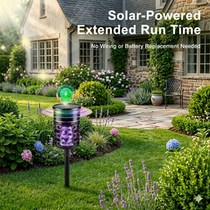 Actualizado al aire libre automático Solar Bug Zapper UV LED longitud de onda Mosquito <span class=keywords><strong>Killing</strong></span> Lamp - Product Image 3