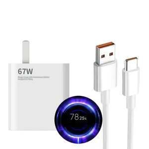 Wholesale 67W USB C Charger Cable 6A USB- C power adapter Fast Charging for Mi11 MI12 Pro
