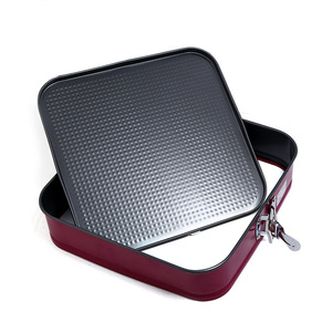 Three Piece Cake Mold <b>Set</b> <b>Square</b> And Round Baking Pan With Snap Closure For Cakes Bread Desserts 24cm 26cm 28cm - Product Image 2