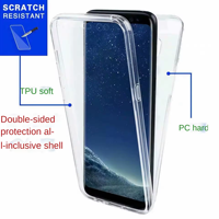 Transparent PET + TPU Couverture Étanche Antichoc 360 Couverture Complète Clair Téléphone Cas Pour iPhone 11 12 13 14 15 15Pro Max