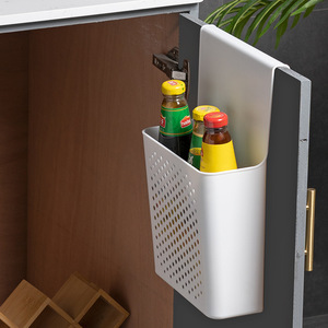 Panier de rangement mural Yimei pour porte d'armoire, petite taille, organisateur de cuisine avec design perforé, polyvalent et portable - Product Image 3