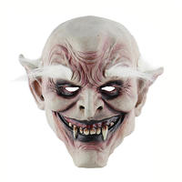 Masque de fête effrayant de zombie en latex réaliste avec des sourcils blancs et des cheveux, accessoires de déguisement de diable pour Halloween, Nicro Cosplay