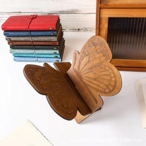 Creative <b>Wooden</b> <b>Butterfly</b> Bookshelf Solid Wood Desktop Reading Rack Retro Color Bookends For Home Kitchen Recipe Display - Product Image 2