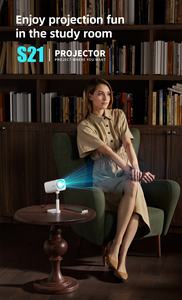 โปรเจคเตอร์ตั้งโต๊ะขนาดเล็ก ระบบ Android 12 ความละเอียด 720P รองรับ WiFi ไร้สาย สำหรับใช้งานกลางแจ้ง ฉายวิดีโอ 4K หน้าจอ LCD สำหรับโฮมเธียเตอร์ ดูหนัง พร้อมลำโพงในตัว เหมาะเป็นของขวัญ - Product Image 5