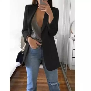 Blazer Formale <span class=keywords><strong>Rosso</strong></span> su Misura OEM, Giacche Formali da Donna, Taglie Forti, Blazer Elegante - Product Image 4
