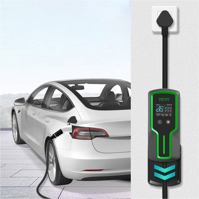 RUIVANDA New 7KW Portable EV Charger for Home & Travel Single Phase Adjustable Current Type 1/Type 2/GBT Plug IP67 OCPP 1.6j