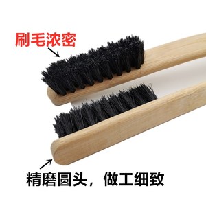 Bamboo Handle Bristle <b>Wheel</b> <b>Brush</b> For Car Tire And Engine <b>Cleaning</b> Multi Functional Crevice Tool - Product Image 3