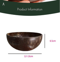 Bol à noix de coco avec logo personnalisable écologique avec cuillère Saladier en coquille de noix de coco naturelle fabriqué à la main