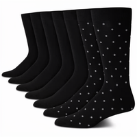 Calcetines de vestir para hombre con diseño de puntos, calcetines de vestir con rayas alegres y diseño de colores en bloques