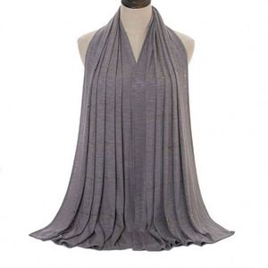 Hiyab para Mujeres Musulmanas, Pañuelo Islámico Moderno y Popular, con Adornos, de Lona y Poliéster, en Bolsa Individual, ZYF-1456 - Product Image 6