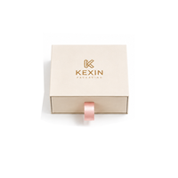 Boîte cadeau de luxe personnalisée Kexin avec sac en papier assorti, logo en feuille d'or, emballage rigide pour bijoux, cosmétiques, cadeaux