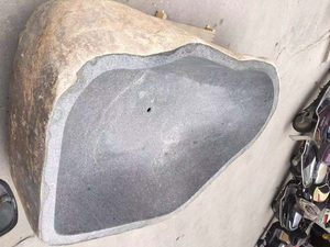 <span class=keywords><strong>Bañera</strong></span> de piedra tallada a mano independiente Bit Rock Natural Boulder River para Baño - Product Image 6