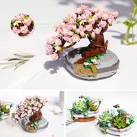 Mini ladrillos Sakura Tree Flower Building Blocks Toy Cherry Blossom, Sakura Bonsai Tree Toys para adultos Kid Girls(426 PCS)