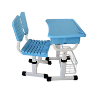 Ensemble bureau et chaise d'étudiant de style moderne pour l'éducation Mobilier de salle de classe Table de lecture universitaire pour l'école