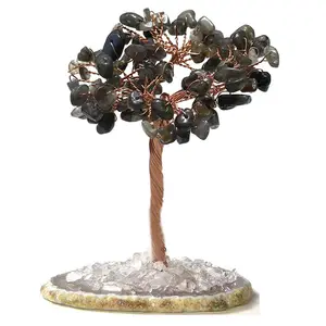 Großhandel natürlichen Kristall Edelstein Glück Geld Baum Feng Shui für zu Hause dekorative Mittelstücke