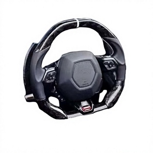 Volant en fibre de carbone compatible avec Lamborghini Aventador LP700 LP720 LP740 LP750SV LP770, cuir compatible avec Huracan Urus - Product Image 1