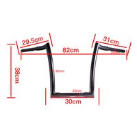 Guidon de moto de 16 pouces pour Harley Dyna Sportster XL883 XL1200 Road King Stree