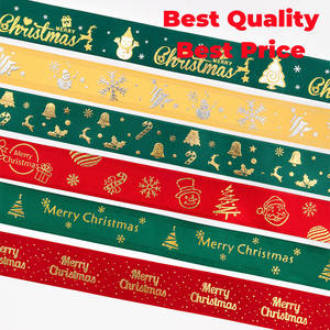 Vente en gros Rouleau de ruban de satin de Noël Cadeau Rubans cadeau gros-grain d'arbre de Noël pour la décoration de Noël et des vacances - Product Image 4
