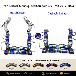 Système d'échappement en titane <span class=keywords><strong>X</strong></span>-Pipe pour <span class=keywords><strong>Ferrari</strong></span> SF90 3.9T V8 2019-2023 – Échappement Catback / Échappement complet de haute qualité - Product Image 1