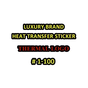 100 style KINKEN Luxury Fashion brand logo Clothing stickers printing for clothes heat transfer vinyl DIY patches for children