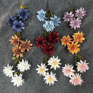 Fleur artificielle de pivoine occidentale à 3 têtes, en soie, pour décoration intérieure et arrangements floraux - Product Image 2
