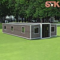 Casa Modular Prefabricada de Diseño Moderno con 3 Dormitorios, Casa Contenedor de 40 pies, Expandible y Plegable, Apartamento Hotel, Panel Sándwich de Acero con Certificación CE