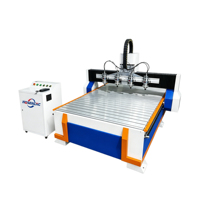 Jinan Mosencnc 1325 Router CNC de 8 cabezales y 4 ejes con múltiples husillos, precio competitivo, componentes principales de motor y PLC