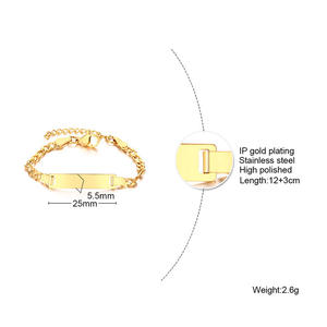 Pulsera Azabache para Niño, Chapada en Oro de 14K, Acero Inoxidable, Personalizable - Product Image 4