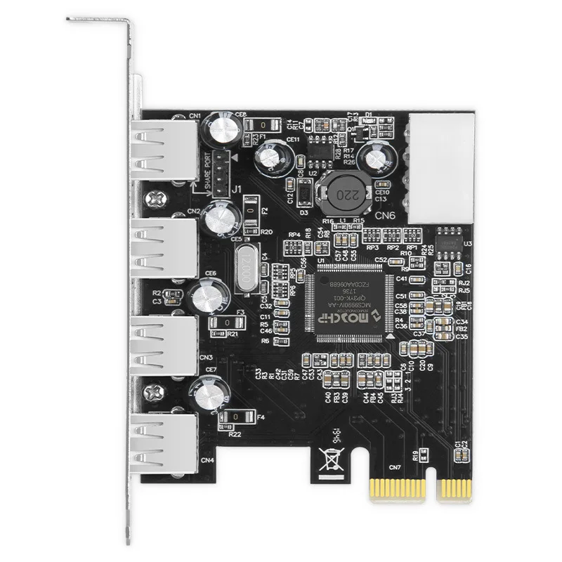 Easy Installation PCI-E Terminal Express Card High Quality With Moschip MCS9990 Expansion Card 4 Ports Usb Adapter