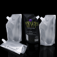 Sachet d'emballage pour café en poudre OEM, fond plat, feuille haute barrière avec valve, sac personnalisé