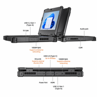 Portátil Robusto con IA de 15.6 Pulgadas, AMD Ryzen AI Max+ 395, Windows 11, 1000nits, 64GB, 1TB SSD, Intercambiable en Caliente, Batería de 12710mAh, PC Industrial