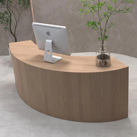 Bureau de réception de boutique moderne en demi-cercle salon de coiffure petite table de réception demi-ronde magasin de vêtements table avant