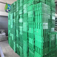 Nouvelle grille de pavage en plastique HDPE noir et vert pour allées et parkings, 500x500x48mm
