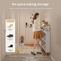 Armoire à chaussures moderne en bois de luxe pour salon avec 2 tiroirs et 3 compartiments