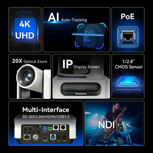 <span class=keywords><strong>Nouvelle</strong></span> Caméra de Conférence PTZ 4K VX20M-4K avec <span class=keywords><strong>Zoom</strong></span> 20X, NDI, USB, HDMI, SDI pour Diffusion en Direct - Product Image 2