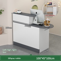 Comptoir de caisse en MDF avec rangement, design minimaliste et moderne pour magasin de vêtements, salon de beauté, restaurant