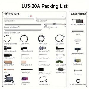 Máquina de grabado láser de diodo <span class=keywords><strong>Ortur</strong></span> LM3 de alta precisión de <span class=keywords><strong>20W</strong></span>, Mini marcador de corte láser para proyectos de bricolaje de madera acrílica de Metal - Product Image 4