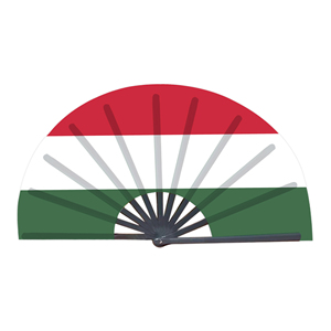 Abanicos Plegables de Bambú con la Bandera de Hungría al por Mayor, Abanico de Mano para Carnaval, Boda, Festival, Fiesta, Agencia de Viajes - Product Image 2