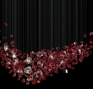 KHÁCH SẠN hội trường Trần mưa thả thủy tinh LED đá dòng đèn CHÙM PHA LÊ cho đám cưới Crytal bespoke thủy tinh chiếu sáng - Product Image 2