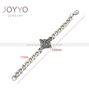 Pulsera de Acero Inoxidable con Nudo Celta Vintage para Hombre, Pulsera Personalizada Chapada en Plata en Venta al por Mayor - Product Image 6