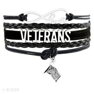 Pulseras para Mujeres del Día de los Veteranos, Soldados Militares, Esposas de Veteranos, Armas, Derechos Humanos, Apoyo a Nuestros Soldados - Product Image 1