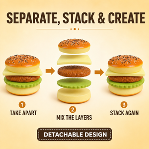 Jouet Squishy Hamburger Détachable à Remontée Lente, Empilable, Idéal pour les Fêtes et les Cadeaux (Vente en Gros) - Product Image 2