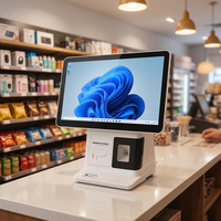 Terminal POS Táctil Capacitivo de 15.6 Pulgadas con Impresora Térmica Integrada de 58 mm, Escáner de Código de Barras 2D Opcional, Android/Windows 1366x768