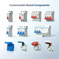 Boîtier de maintenance industriel étanche pour extérieur, personnalisable, avec divers types de prises 380V32A, fabrication OEM chinoise