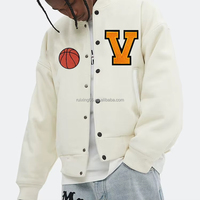 Chaqueta Varsity Personalizada para Hombre, con Parches de Chenilla Bordados, Botones a Presión, Estilo Urbano, Corte Holgado, Venta al Por Mayor